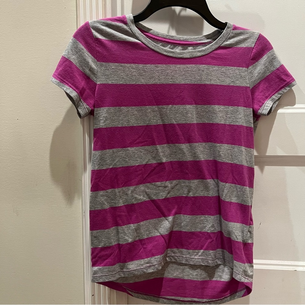 Stripe purple and grey old navy tee